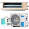 ROVSUN 11000 BTU 19 SEER2 230V Concealed Ducted Mini Split Air Conditioner Heat Pump with 16ft Installation Kit