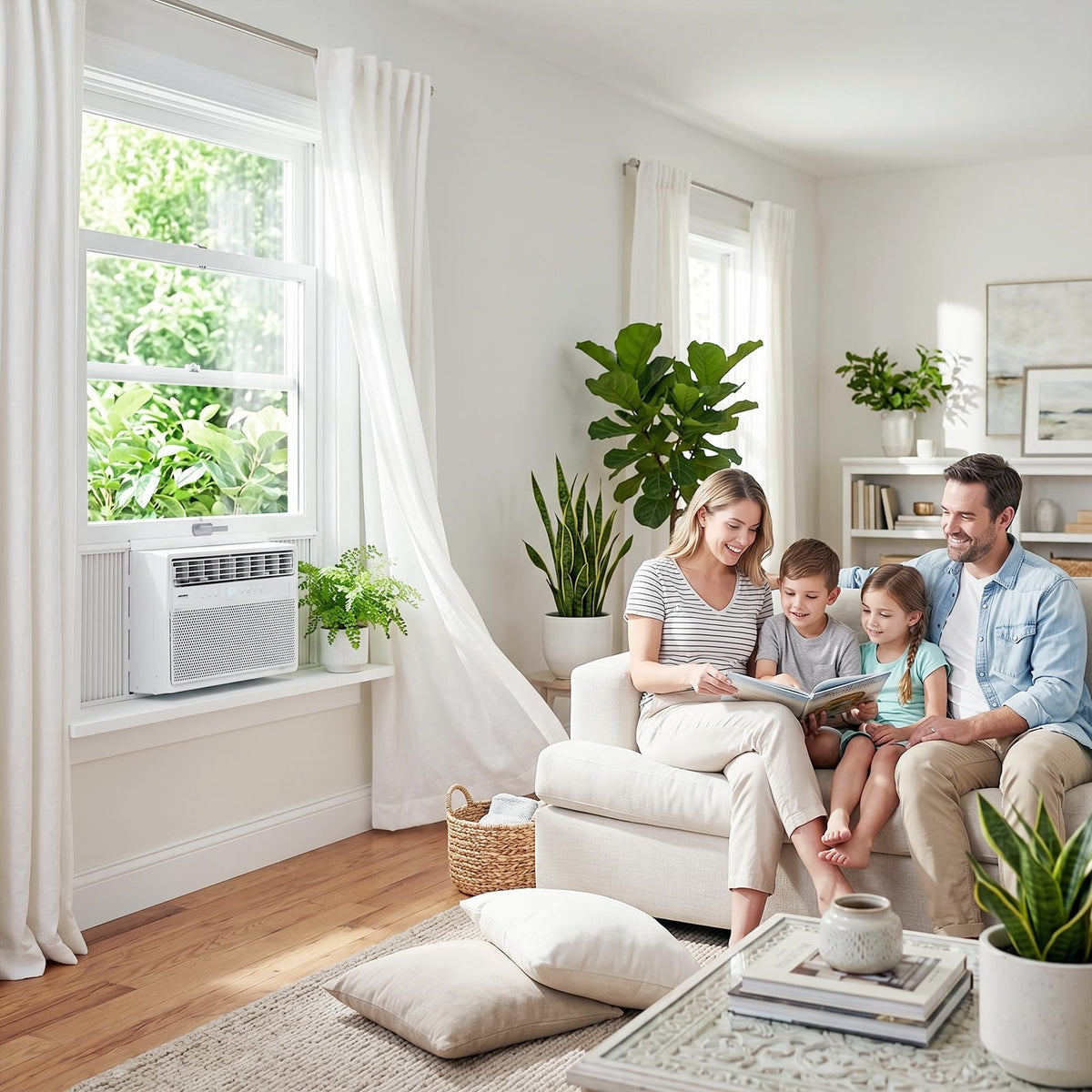 ROVSUN 8000 BTU 115V Inverter Window Air Conditioner Electric Heat and Installation Kit