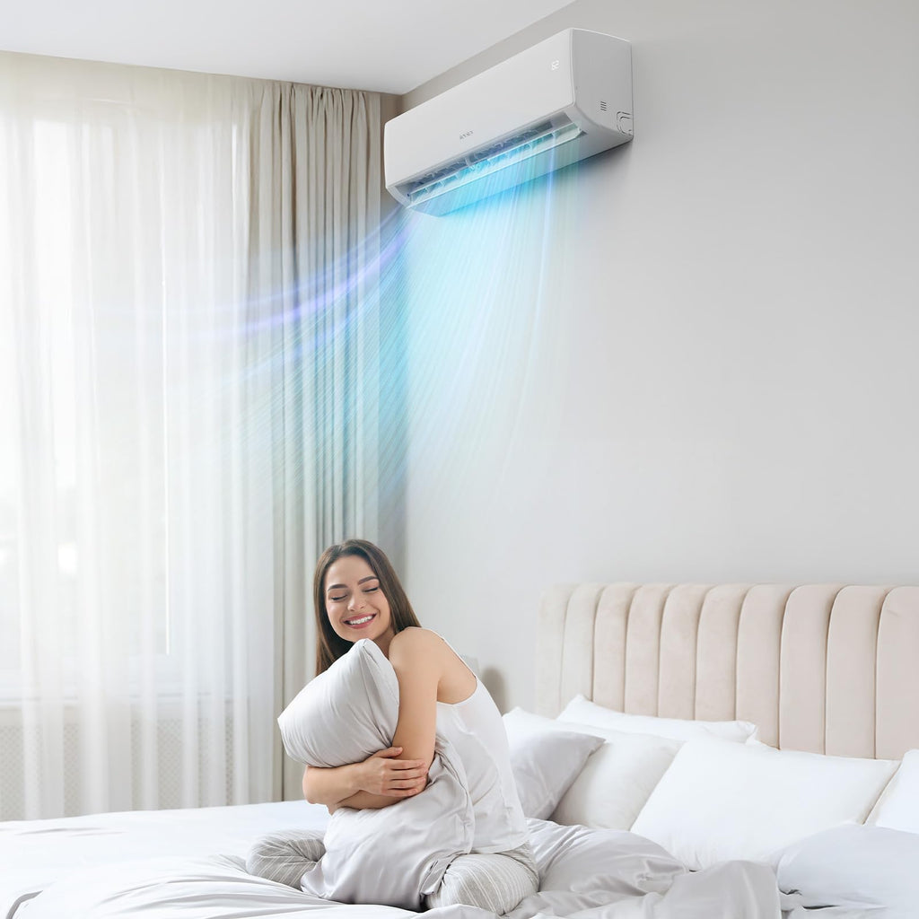 ROVSUN 28000 BTU 20 SEER2 230V Dual Zone (9K+12K) Mini Split Air Conditioner Heat Pump with 25ft Installation Kit