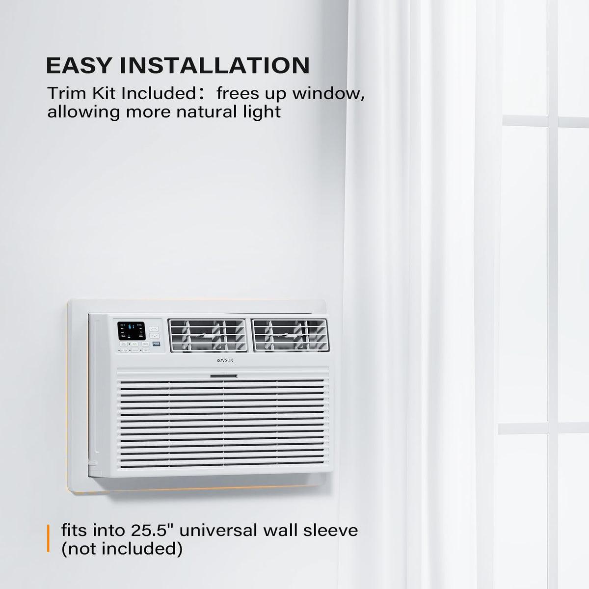 ROVSUN 10000 BTU 230V Through the Wall Air Conditioner with Electric Heat