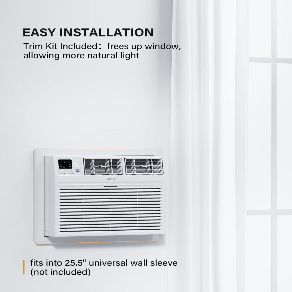ROVSUN 8000 BTU 115V Through the Wall Air Conditioner with Electric Heat