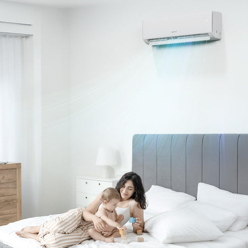 ROVSUN 11500 BTU 17 SEER2 115V Mini Split Air Conditioner Heat Pump with 16ft Installation Kit