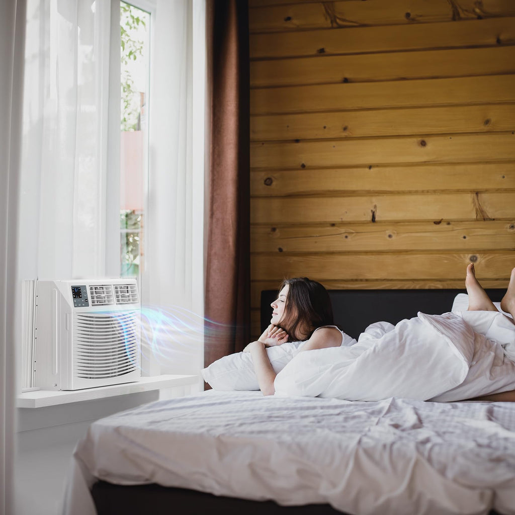 ROVSUN 12000 BTU 230V Window Air Conditioner with Electric Heat and Installation Kit