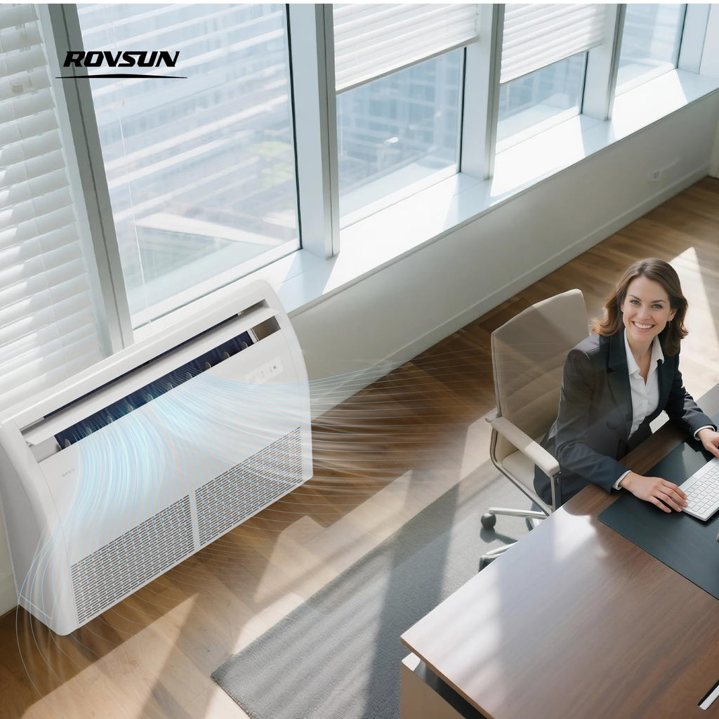 ROVSUN 18000 BTU 23 SEER2 230V Floor Ceiling Mini Split Air Conditioner Heat Pump with 16ft Installation Kit